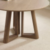 Caravelle Smokey Oak Effect Round Dining Table (H76 x W120 x D120cm)