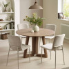Caravelle Smokey Oak Effect Round Dining Table (H76 x W120 x D120cm)