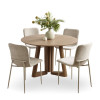 Caravelle Smokey Oak Effect Round Dining Table (H76 x W120 x D120cm)