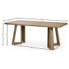 Caravelle Smokey Oak Effect Rectangle Dining Table (H77 x W200 x D100cm)