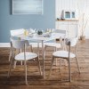 Casa Oak and White Square Dining Table (D90 x W90 x H75cm)