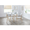 Casa Oak and White Round Dining Table (D100 x W100 x H75cm)