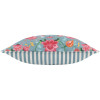 Wylder Nature Claudia Floral Outdoor Cushion 45 x 45cm - Duck Egg Blue