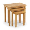 Cleo Oak Nest of 3 Tables (D33 x W48 x H46cm)