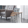 Cleo Occasional Grey and Oak Nest of Tables (D33 x W48 x H46)