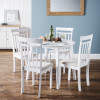 Set of 2 Coast White Finish Dining Chairs (D50 x W44 x H94cm)