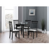 Coast Black Drop Leaf Round Dining Table (D90 x W90 x H75cm)