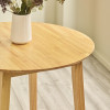 Coast Natural Oak Finish Round Dining Table (H74.5 x W90 x D90cm) (H74.5 x W90 x D90cm)