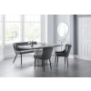 Como Grey High Gloss Extending Dining Table (D90 x W160 x H76cm)