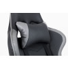 Comet Black and Grey Faux Leather Gaming Chair (D68 x W69 x H121-131)