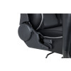 Comet Black and Grey Faux Leather Gaming Chair (D68 x W69 x H121-131)