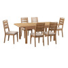 Set of 2 Curve Oak Dining Chairs (D46 x W58 x H98cm)