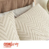 Cosmo Living Ivory Chevron Duvet Set - Single