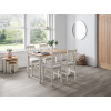 Coxmoor White and Oak Rectangular Dining Table (D75 x W118 x H75cm)