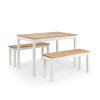 Coxmoor White and Oak Rectangular Dining Table (D75 x W118 x H75cm)