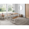 Coxmoor White and Oak Rectangular Dining Table (D75 x W118 x H75cm)