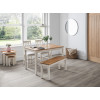 Coxmoor White and Oak Rectangular Dining Table (D75 x W118 x H75cm)