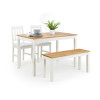 Coxmoor White and Oak Rectangular Dining Table (D75 x W118 x H75cm)