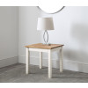Coxmoor White and Oak Lamp Table (D50 x W50 x H48cm)