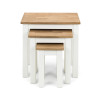 Coxmoor White and Oak Nest of 3 Tables (D35 x W50 x H48cm)