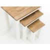 Coxmoor White and Oak Nest of 3 Tables (D35 x W50 x H48cm)