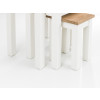 Coxmoor White and Oak Nest of 3 Tables (D35 x W50 x H48cm)