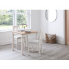 Coxmoor White and Oak Square Dining Table (D75 x W75 x H75cm)