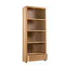 Curve Oak Tall Bookcase (D30 x W80 x H190cm)