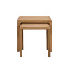 Curve Oak Nest of 2 Tables (D40 x W50 x H50cm)