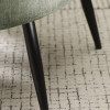 Dahlia Olive Green Linen Upholstered Accent Chair with Black Metal Legs (H75 x W74 x D72cm)
