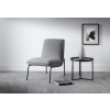 Dali Grey Linen Fabric Chair (D82 x W60 x H76)