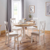 Davenport Oak and Ivory Round Dining Table (D106 x W106 x H75cm)