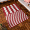 Furn Deck Stripe Woven Outdoor Rug 120 x 170cm - White/Red