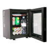 Corby of Windsor Eton E Freestanding 10 Litre Mini Bar (H44 x W36 x D28cm) - Glass Fronted with Black Interior