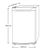 SIA Freestanding Undercounter Larder Freezer (H84.5 x W49.5 x D54.5cm) - White