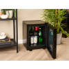 Corby of Windsor Eton Freestanding 20 Litre Mini Bar (H44 x W36 x D38.5cm) - Glass Fronted with Black Interior