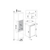Indesit Integrated Tall Larder Fridge with Low Frost (H87.3 x W54 x D54.5cm) - White