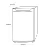 SIA Freestanding Undercounter Larder Fridge (H84.5 x W47.9 x D44.7cm) - White