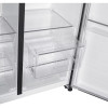 Indesit Freestanding 2 Door Total No Frost American Style Fridge Freezer (H177 x W90 x D59cm) - Brushed Steel