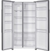 Indesit Freestanding 2 Door Total No Frost American Style Fridge Freezer (H177 x W90 x D59cm) - Brushed Steel