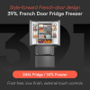 Cookology Freestanding 60|40 2 Door + 2 Drawer American Style Fridge Freezer (H178 x W70.3 x D68.6cm) - Stainless Steel