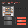 Cookology Freestanding 60|40 2 Door + 2 Drawer American Style Fridge Freezer (H178 x W70.3 x D68.6cm) - Stainless Steel