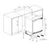 Fridgemaster Integrated Undercounter Larder Freezer with Fixed Door Hinge Kit (H81.8 x W59.5 x D54.5cm) - White