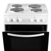 SIA Freestanding Electric Single Cooker with Solid Plate Hob (H90 x W60 x D60cm) - White