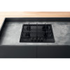 Hotpoint Integrated Gas 4 Burner Hob with Front Controls (H5.6 x W58 x D51cm) - Black Metal Finish