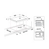 Indesit Integrated Electric 4 Burner Hob with Side Controls (H5 x W58 x D51cm) - Black Ceramic