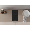 Indesit Integrated Electric 2 Burner Hob with Front Controls (H4.7 x W30 x D52cm) - Black Ceramic