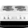 SIA Freestanding Electric Single Cooker with Solid Plate Hob (H90 x W50 x D60cm) - White