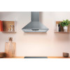 Indesit Freestanding Cooker Hood with Chimney Extractor Fan (H106 x W60 x D45cm) - Stainless Steel