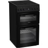 Hotpoint Freestanding Electric Twin Cooker with Ceramic Hob (H90 x W50 x D60cm) - Black